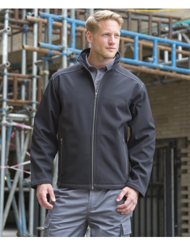 R-R455M-Mens Treble Stitch Softshell Jacket